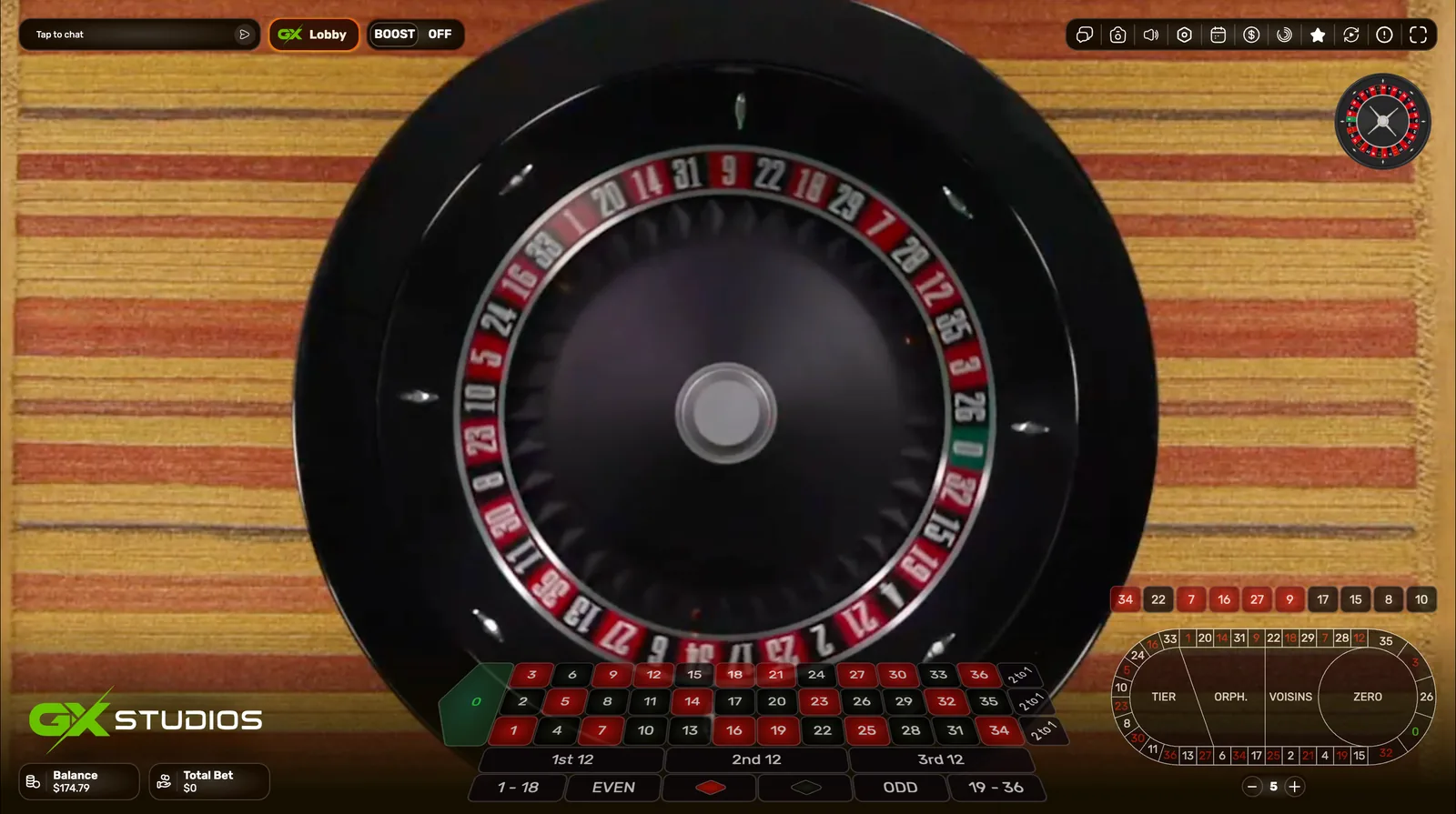 Arabic Roulette - desktop gameplay
