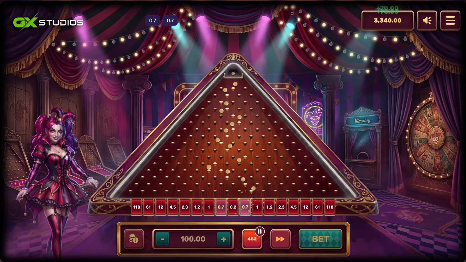 Harley's Plinko - desktop gameplay