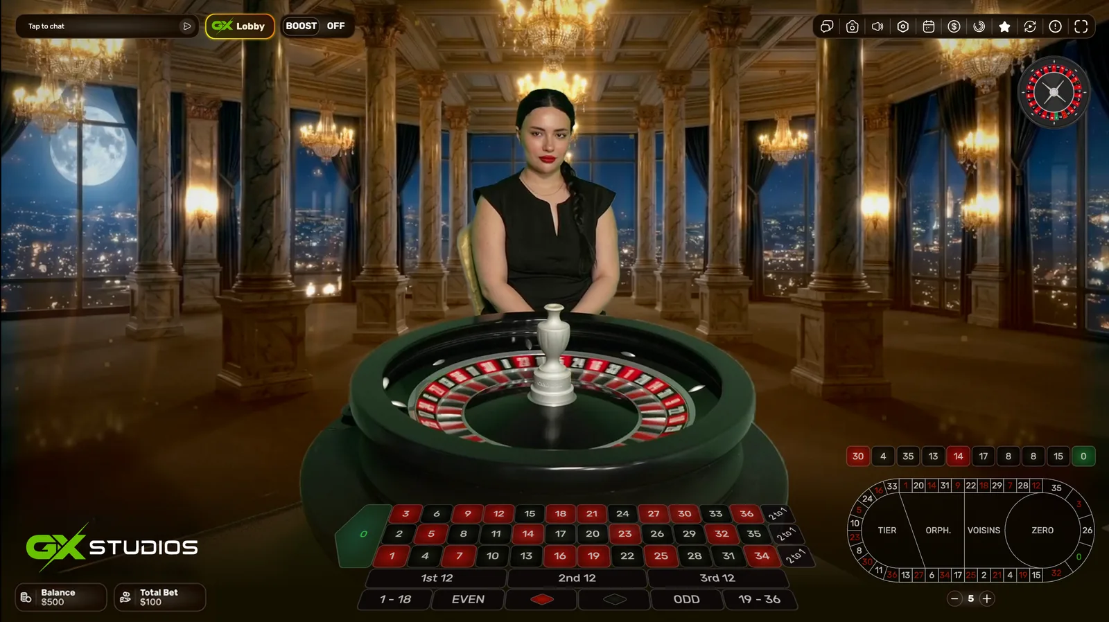 Midnight Roulette - desktop gameplay