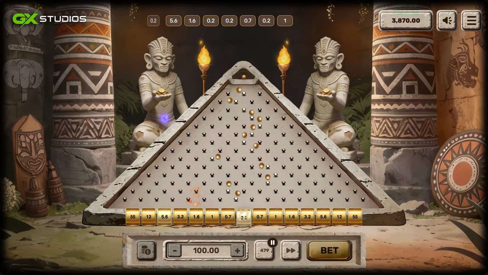 Plinko Temple - desktop gameplay