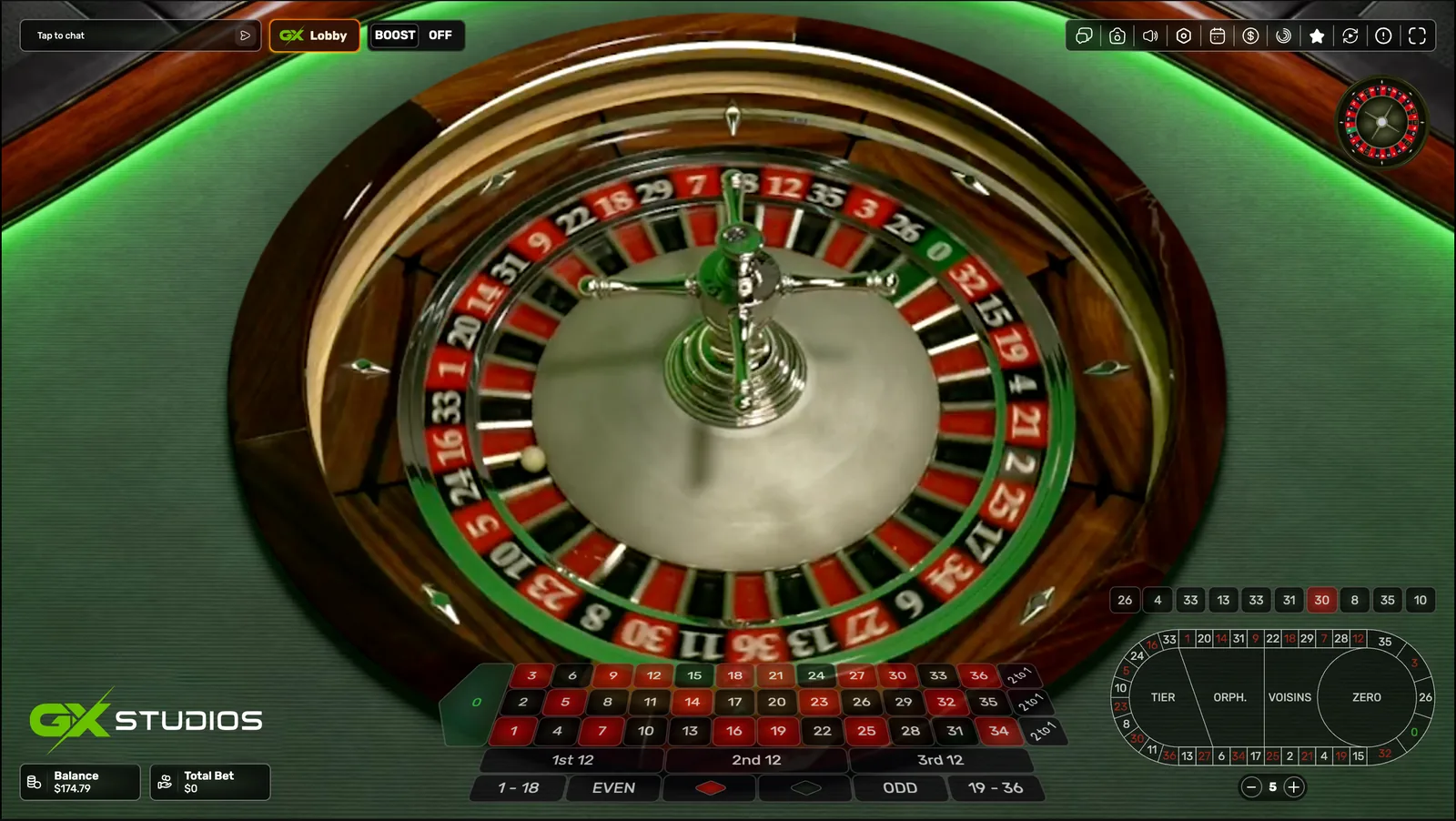 Royal Roulette - desktop gameplay