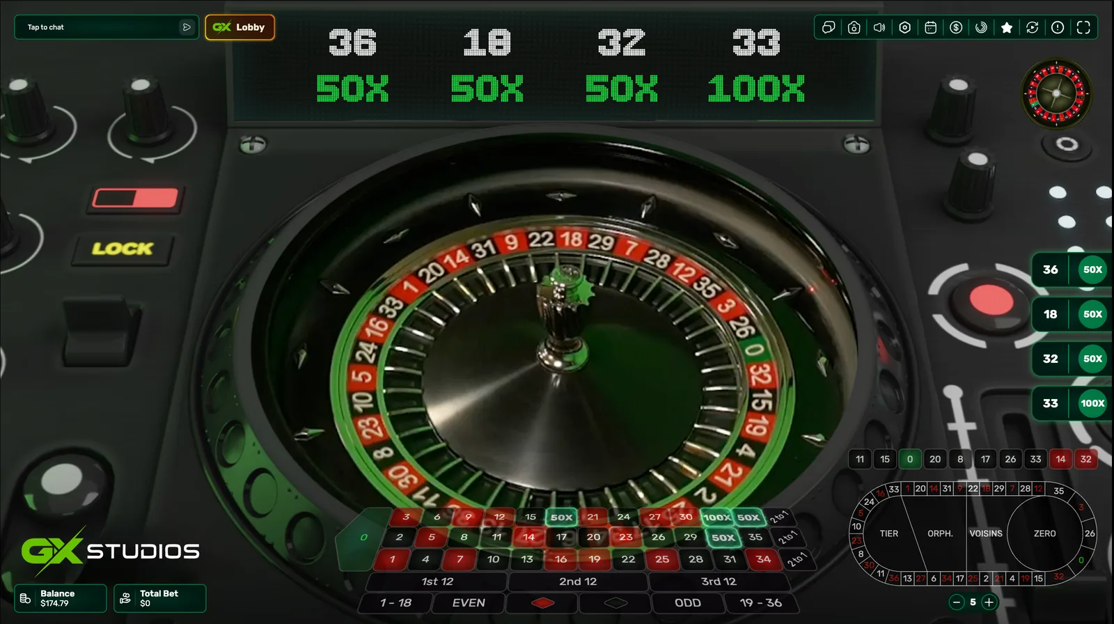 Techno Roulette - desktop gameplay
